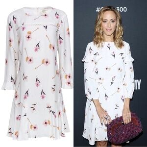 ANTHROPOLOGIE SHOSHANNA Floral Mini White Dress Sz 8